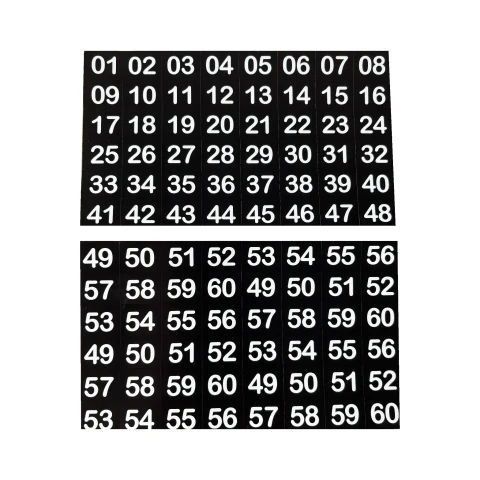 Fachnummern-Set 01–60