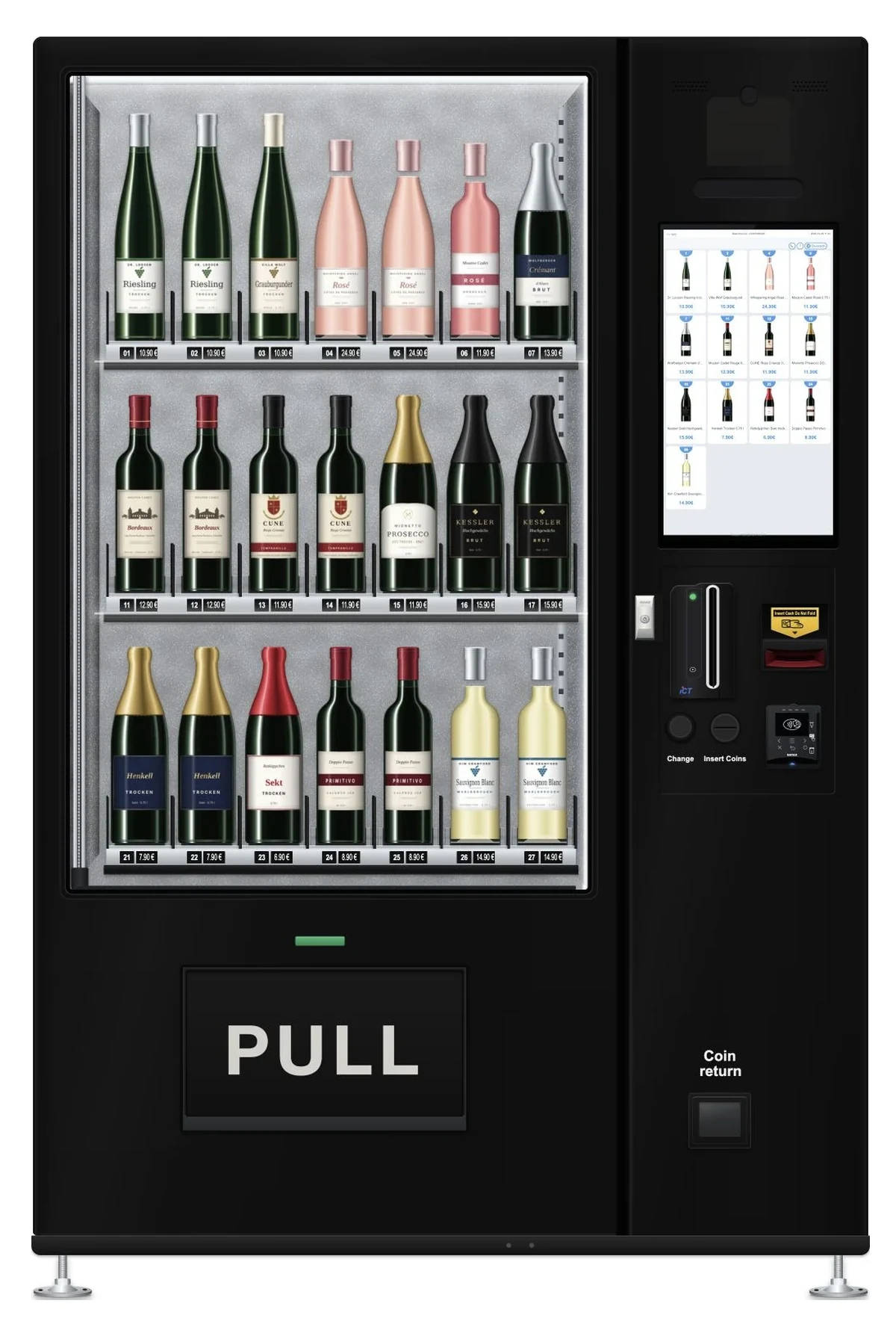 Weinautomat zum Ausprobieren (Kaufsimulation)